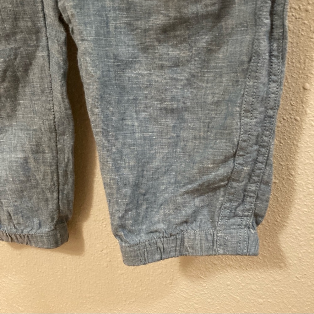 Athleta Carbón Linen Jogger Blue Drawstring Pants size 12 - Picture 7 of 13